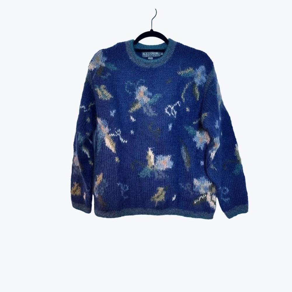 Vintage ICELANDIC Wool Blend Pullover Sweater Long Sleeve Women’s Size Small